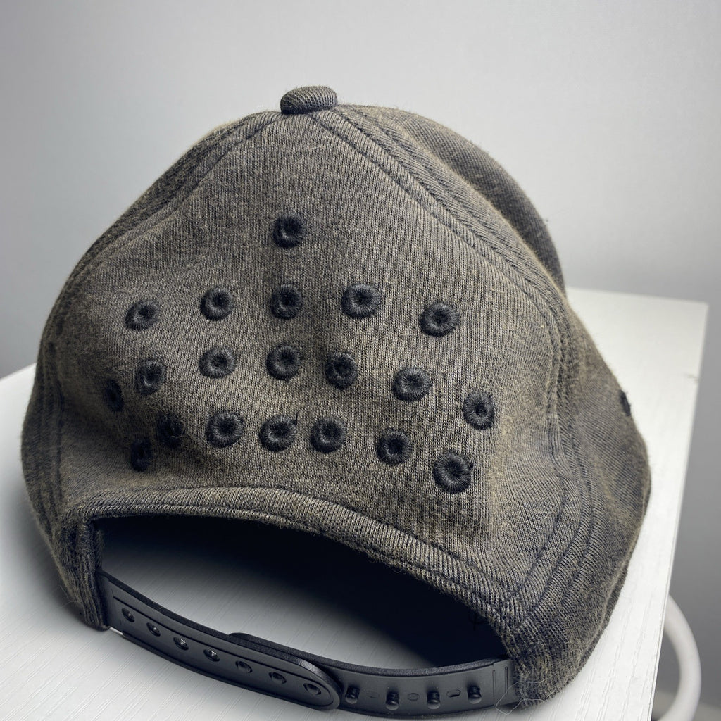 Brown Nike Air Force 1 True snapback hat with front metal AF1 logo plaque