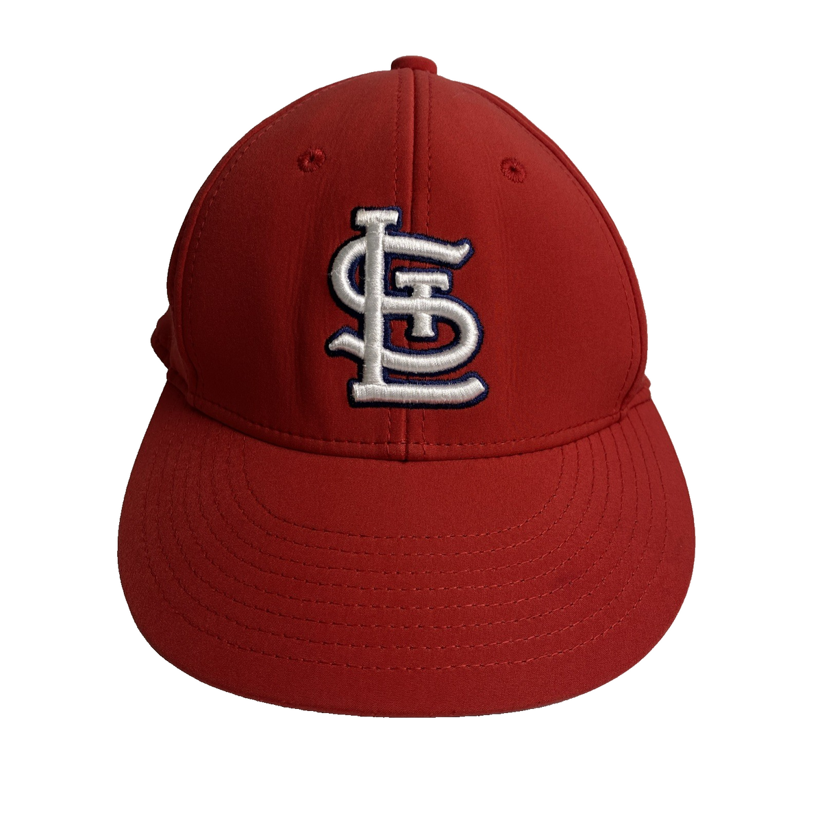 St. Louis Cardinals red MLB baseball cap with raised embroidered STL logo and adjustable strap