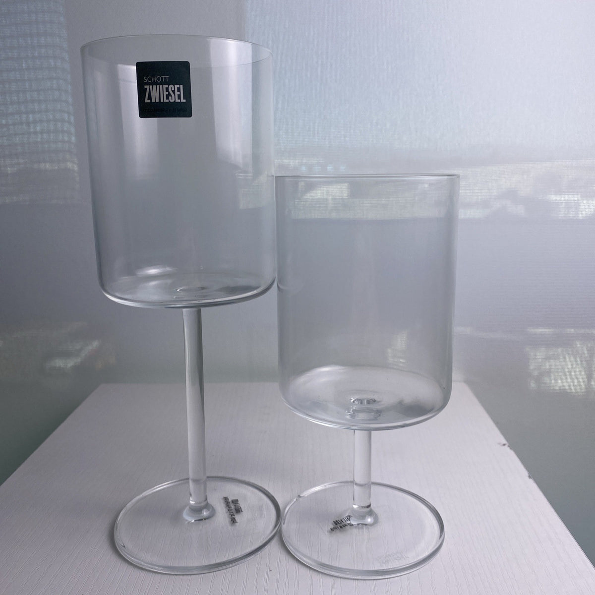 Schott Zwiesel Modo clear Tritan crystal wine glass and water goblet stemware set