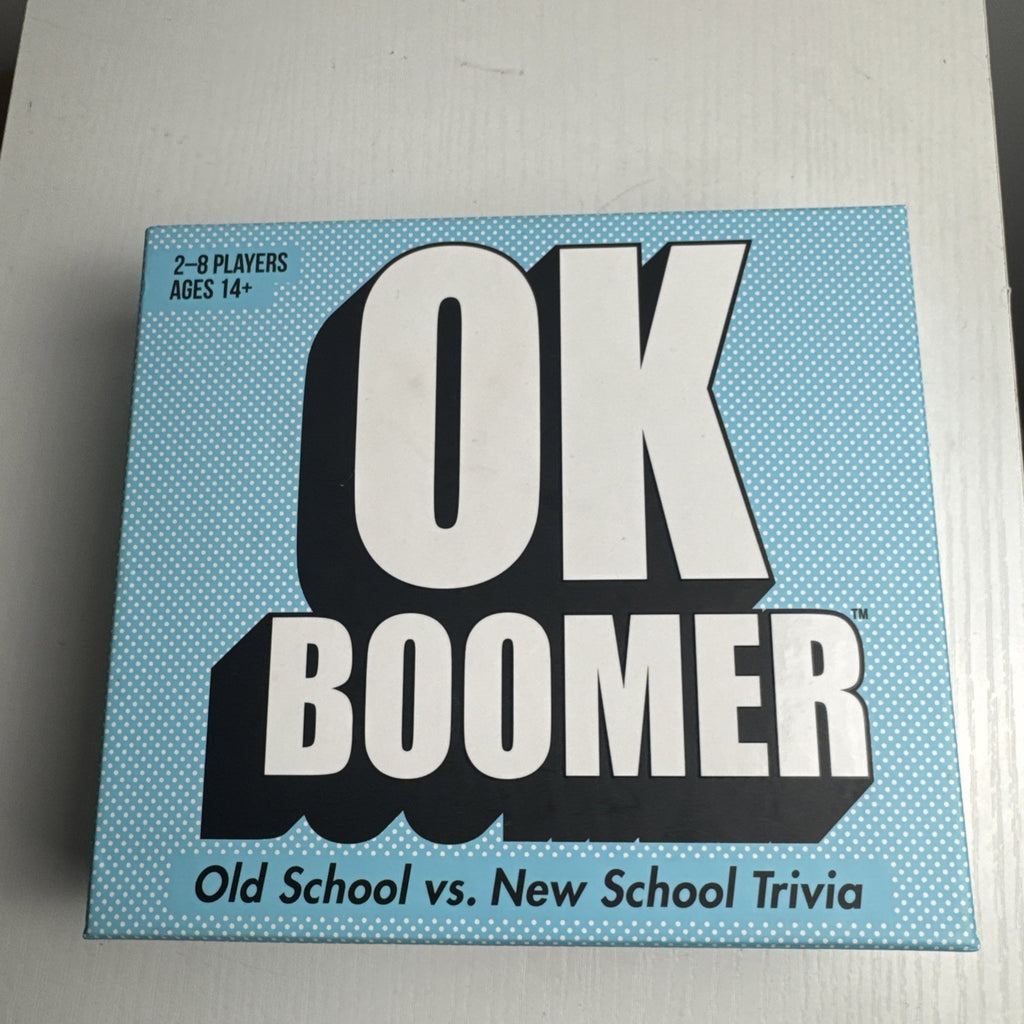 Pressman Toy OK Boomer trivia card game in original sealed packaging
