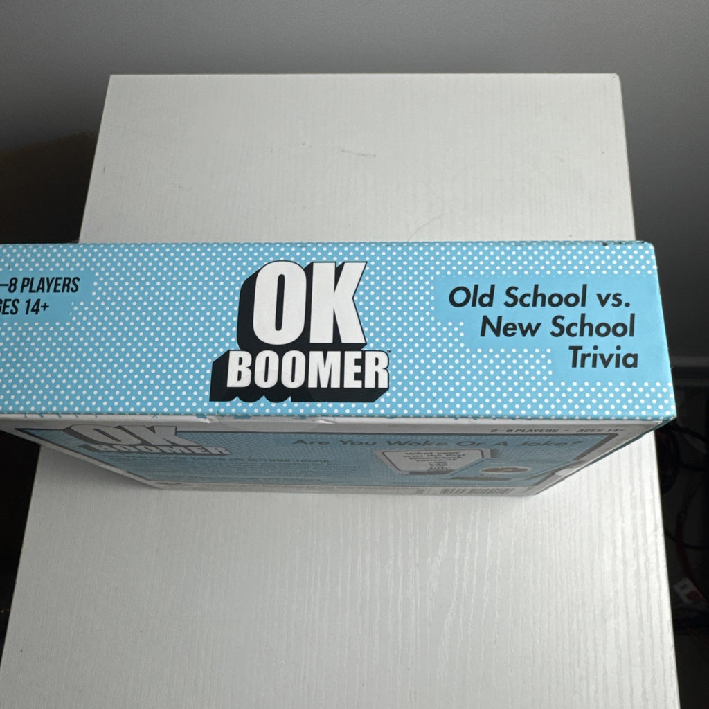 Pressman Toy OK Boomer trivia card game in original sealed packaging