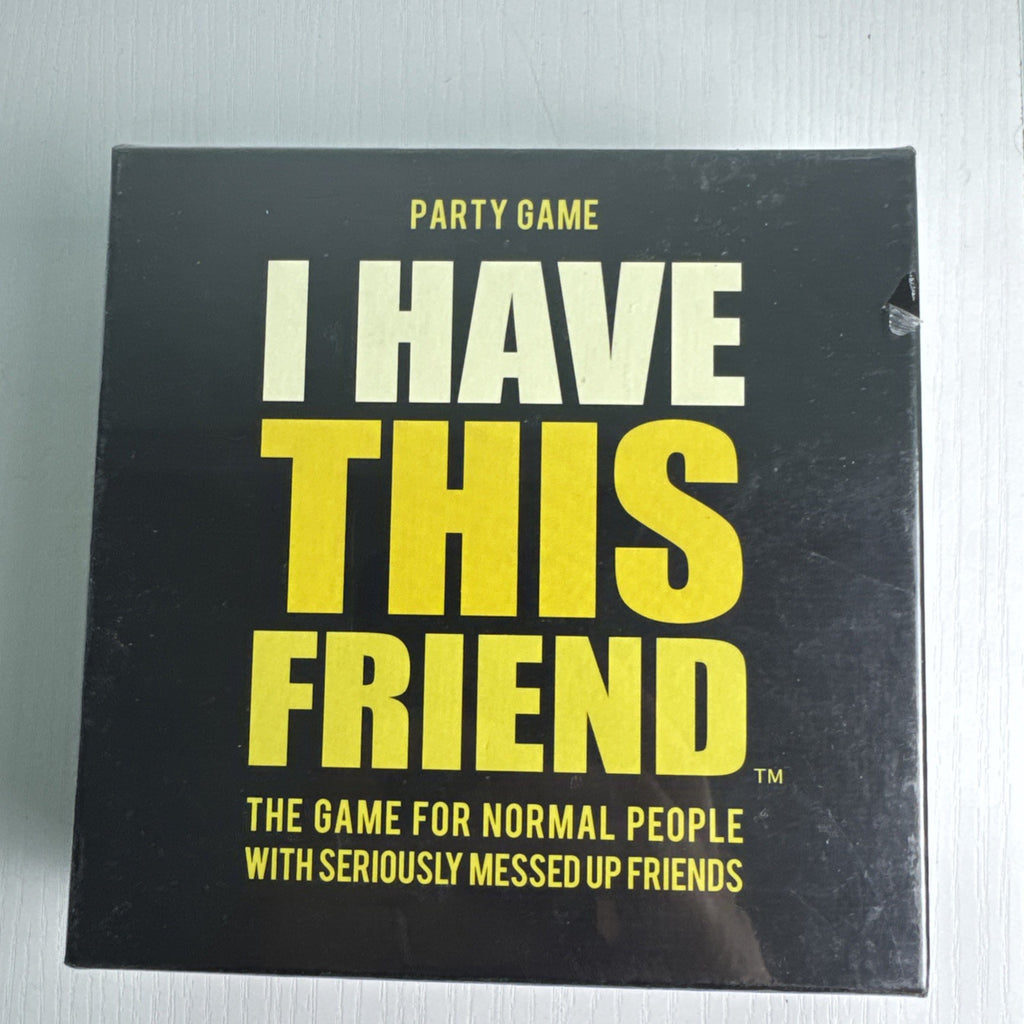 Factory sealed box of Hygge Games I Have This Friend adult party card game