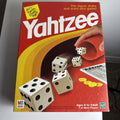 Hasbro Yahtzee 1998 complete dice game set with red shaker cup and box
