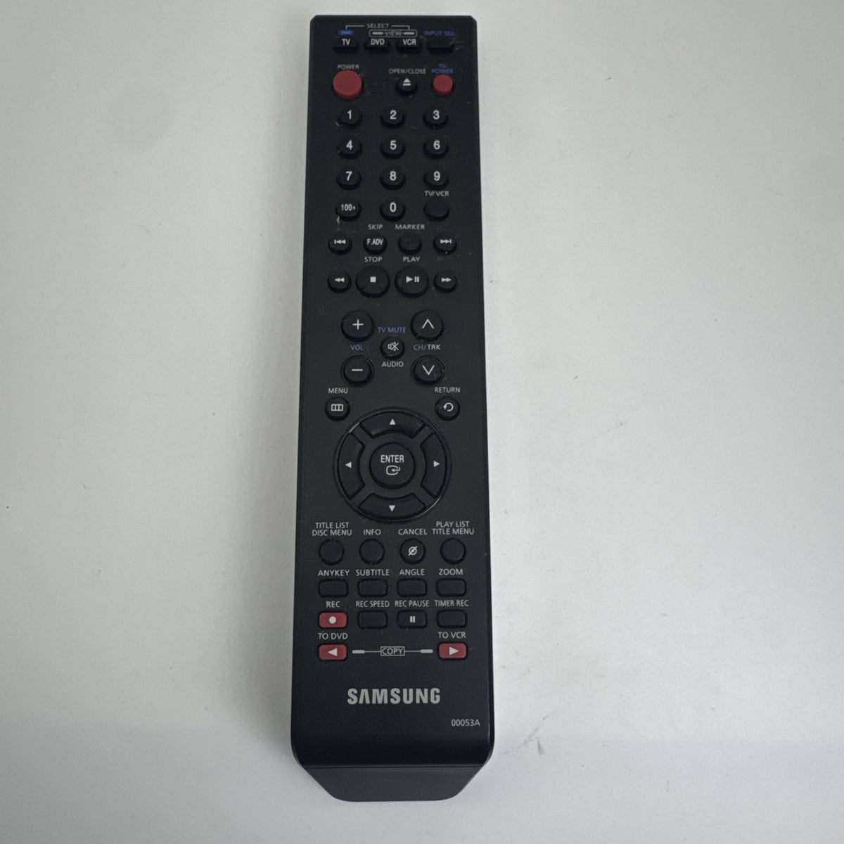 Black Samsung 00053A wireless remote control for VR-7147 TV DVD VCR combo player