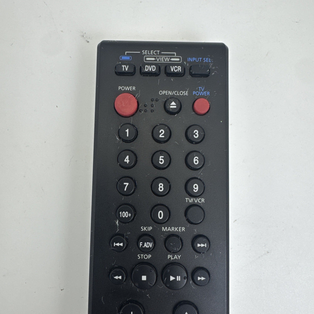 Black Samsung 00053A wireless remote control for VR-7147 TV DVD VCR combo player
