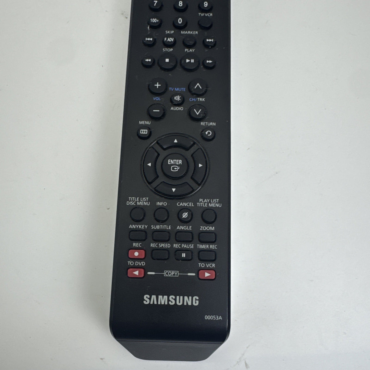 Black Samsung 00053A wireless remote control for VR-7147 TV DVD VCR combo player