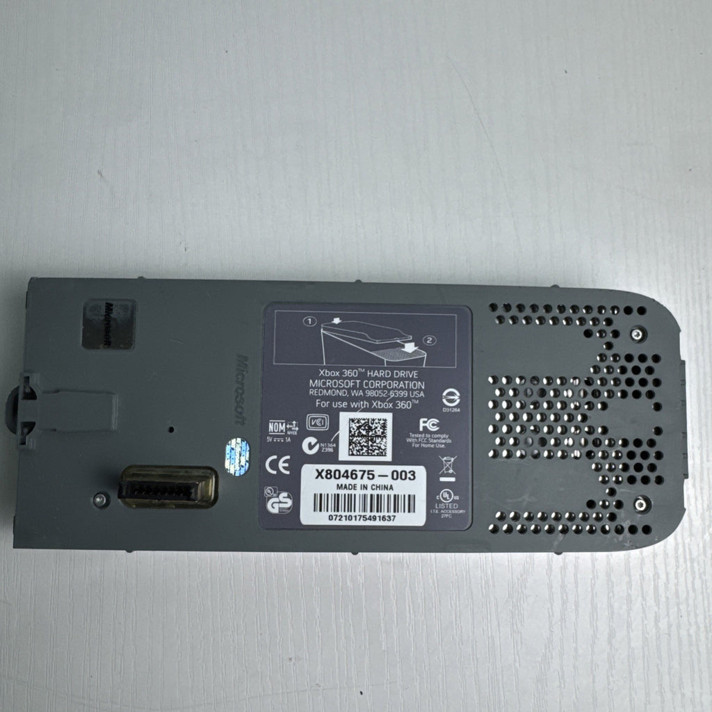 Microsoft Xbox 360 20GB external hard drive in gray for original fat console