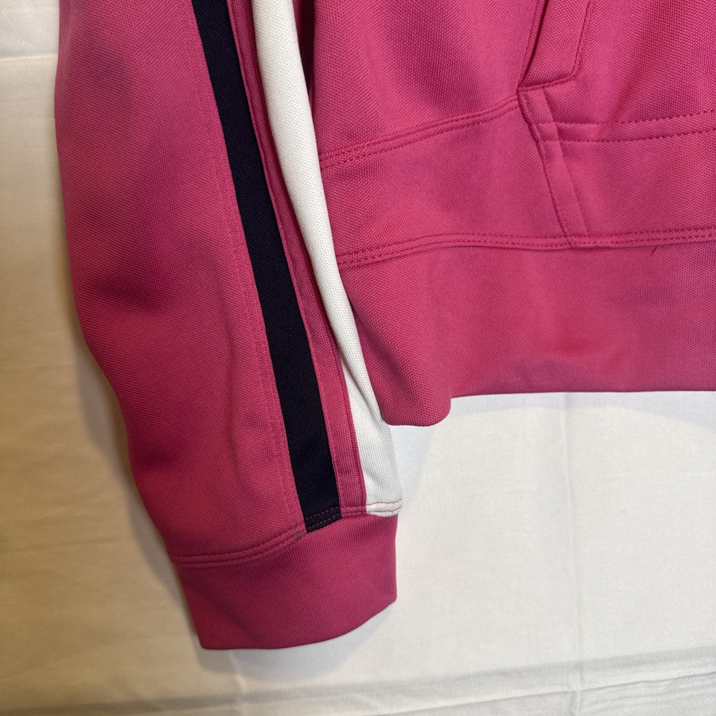 Nike Women's XL lightweight pink full-zip hoodie featuring raglan sleeves and hood.