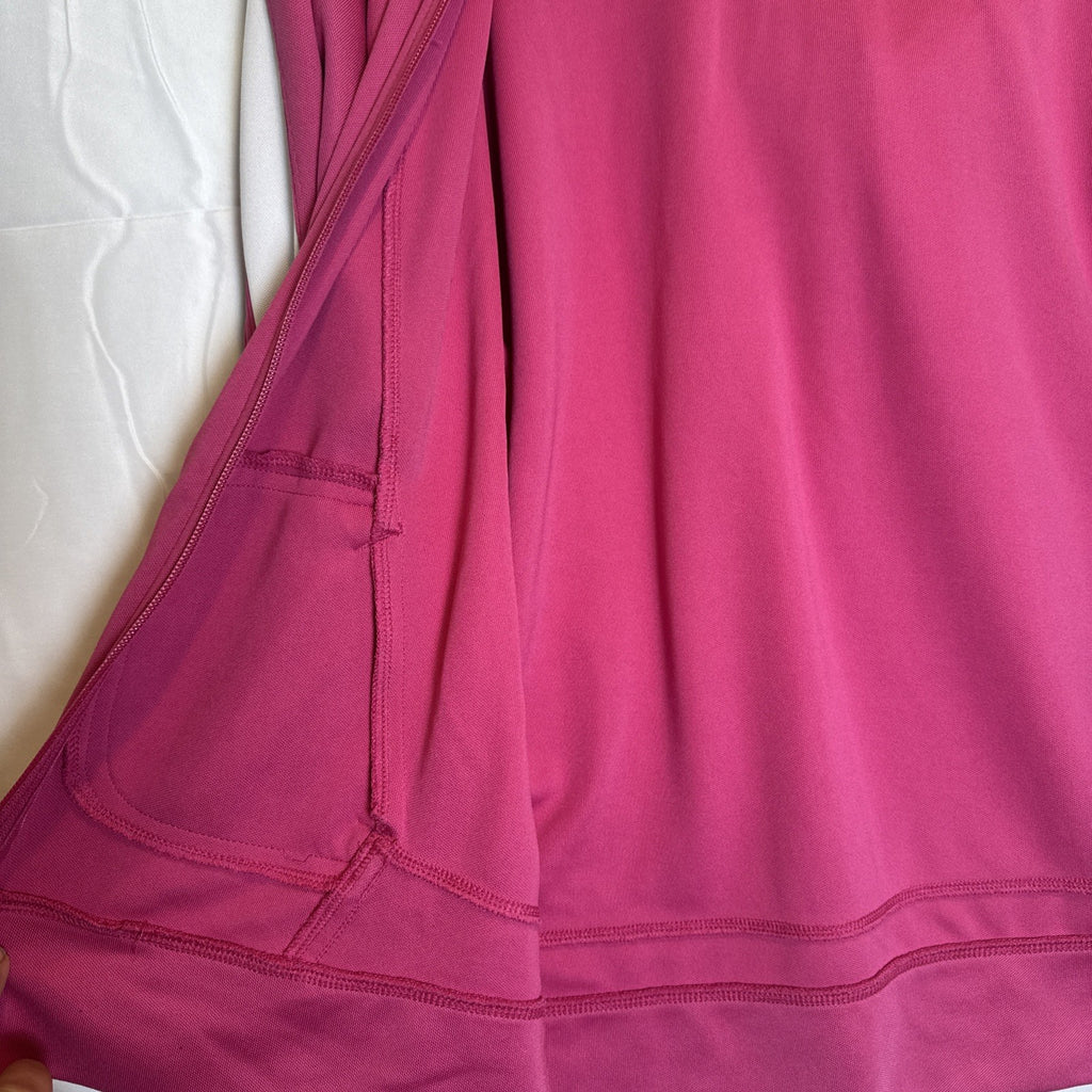 Nike Women's XL lightweight pink full-zip hoodie featuring raglan sleeves and hood.