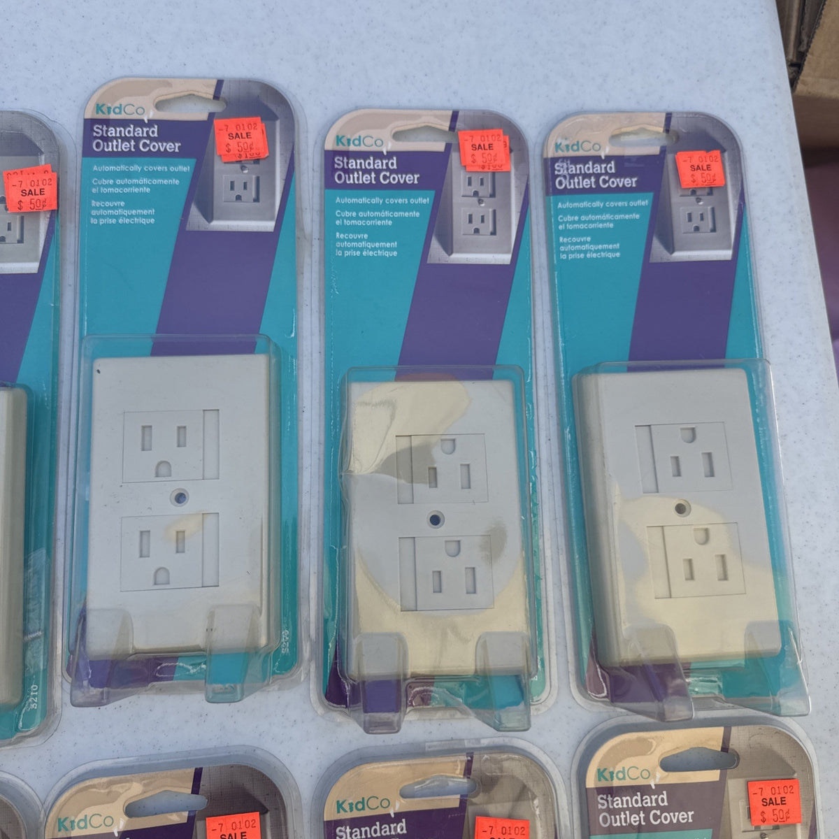 Set of 13 KidCo beige auto-closing safety outlet covers model S210 in open box packaging