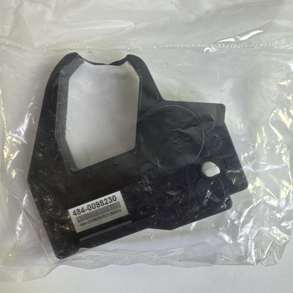 Brand new NCR black printer ribbon MPN 484-0098230 for SCPM and SDM-6600 POS machines.