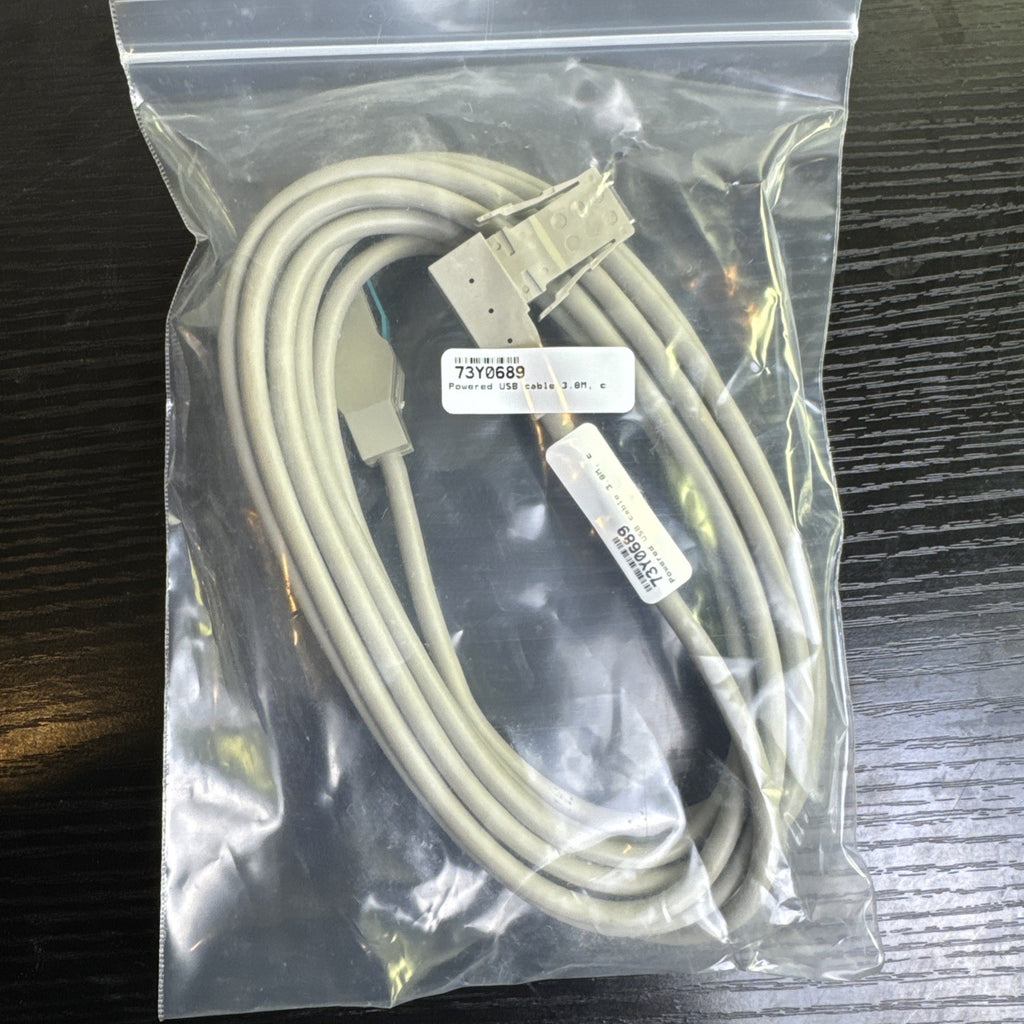 IBM 12V powered USB to 4-pin POS keyboard cable 3.8 meters model 73Y0689 in new condition.