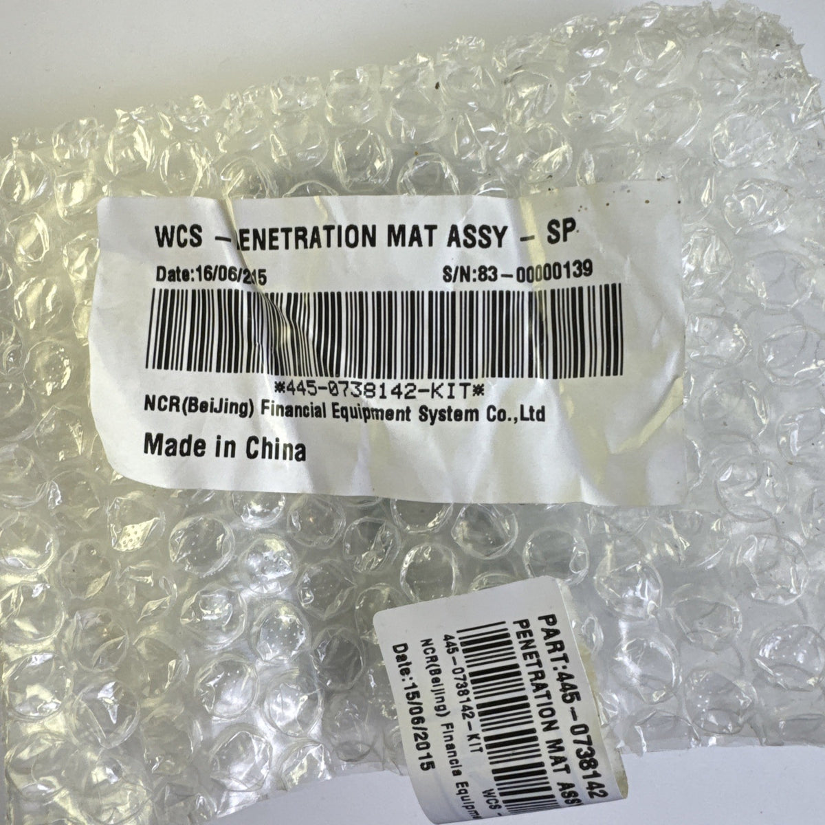 NCR ATM WCS penetration mat assembly security drill sensor with yellow protective plate 445-0738142-KIT