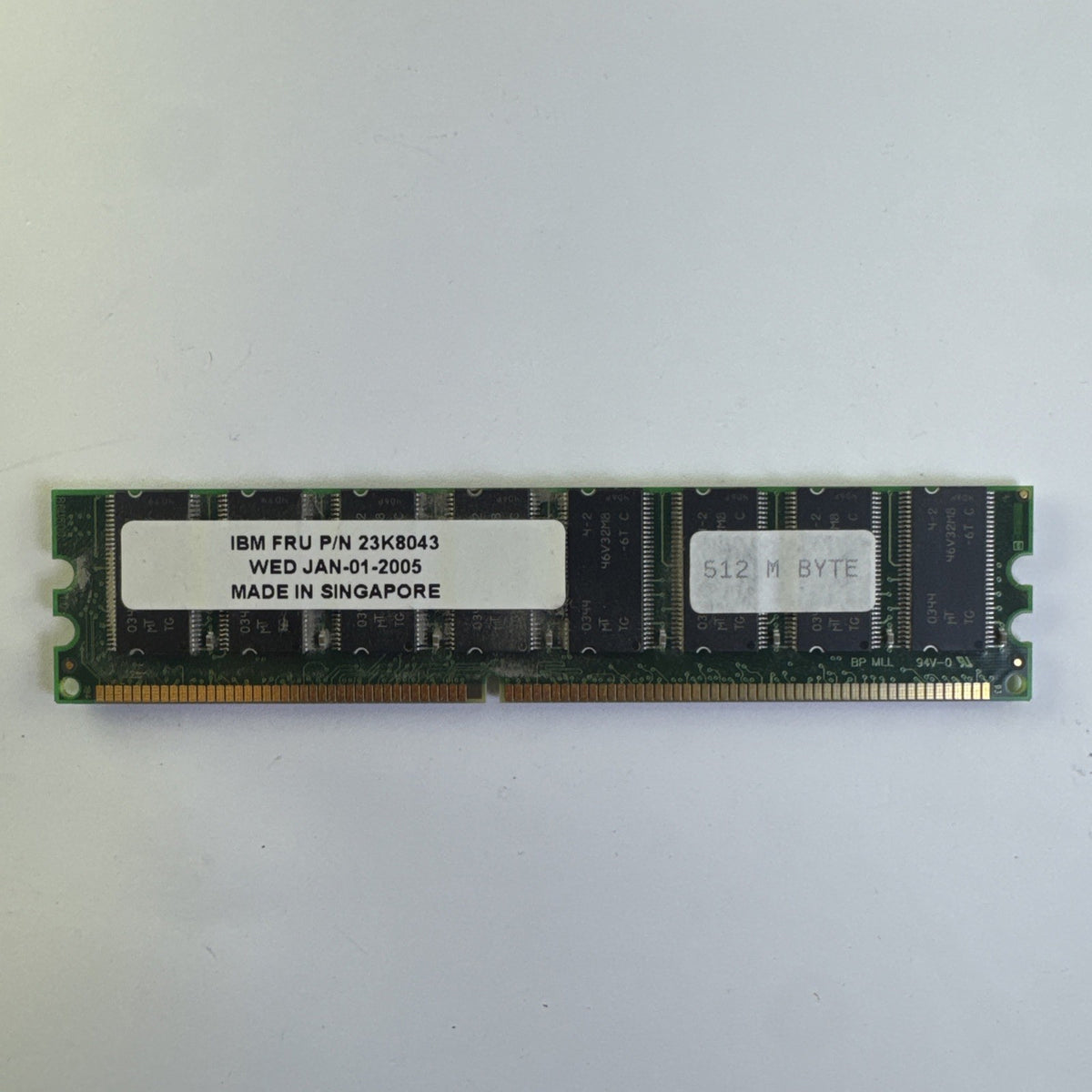 Micron 512MB DDR PC-2100 266MHz desktop memory module, part MT16VDDT6464AG-265CA