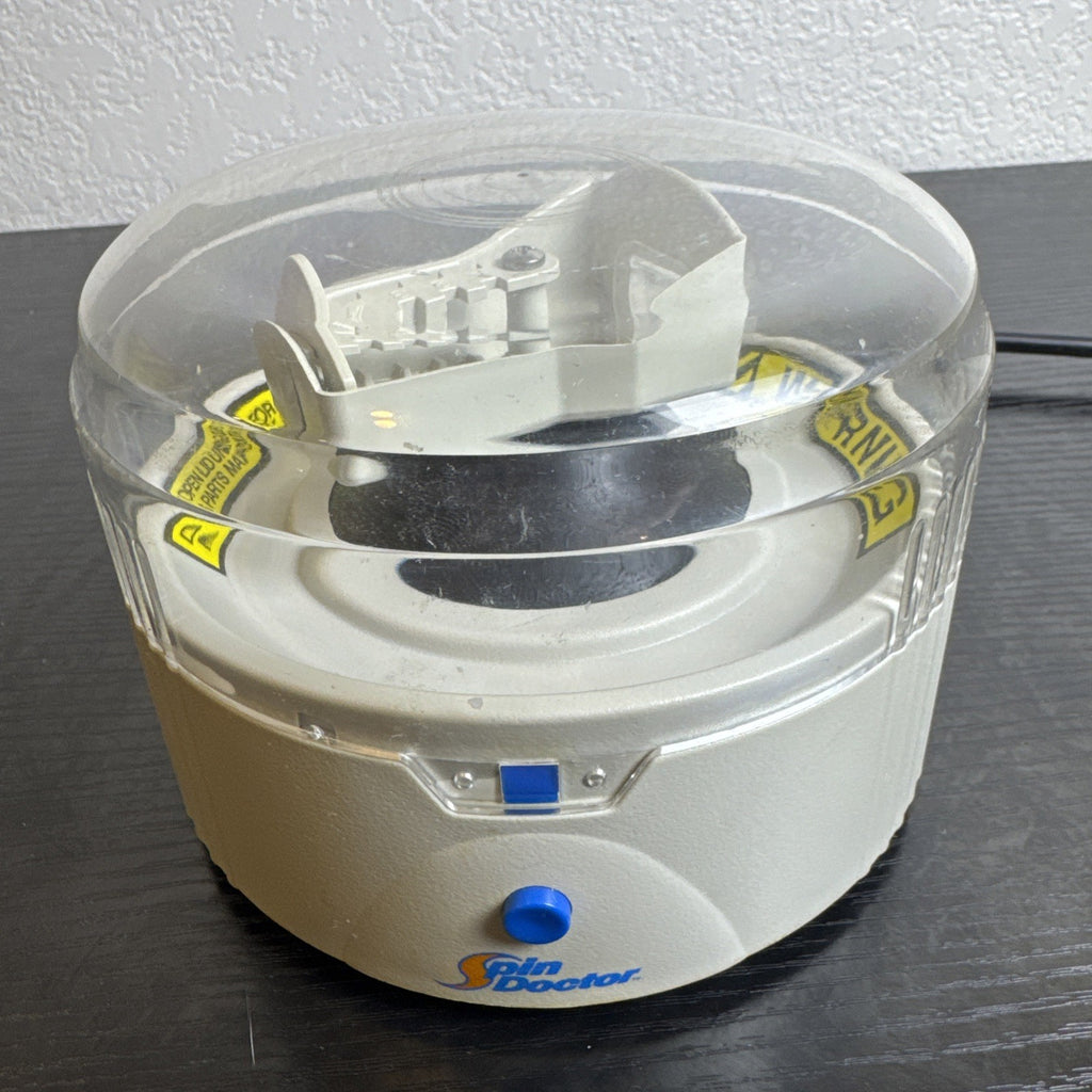 Spin Doctor hearing aid cleaning microcentrifuge model 05-090-128 with clear dome lid