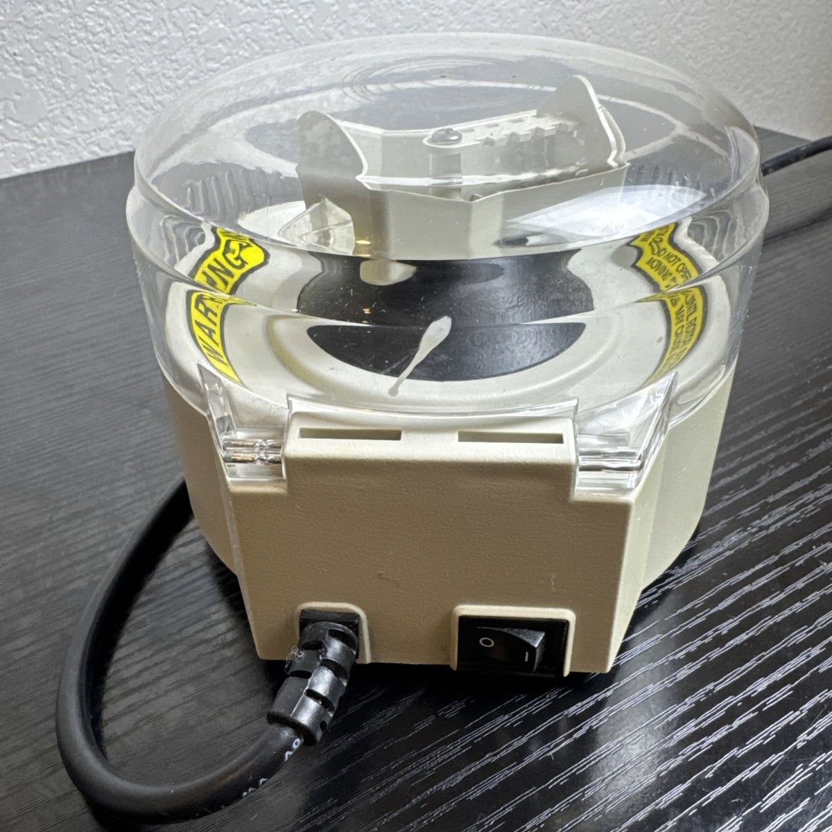 Spin Doctor hearing aid cleaning microcentrifuge model 05-090-128 with clear dome lid
