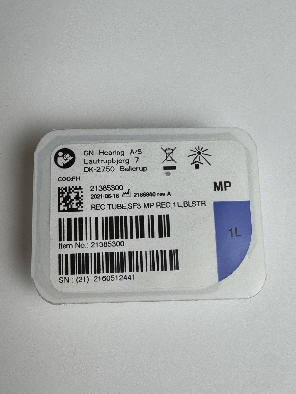 Sealed GN Hearing SureFit 3 Medium Power Receiver Size 1 Left in original packaging for ReSound Jabra Beltone.