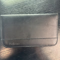 Black Beltone faux leather zip-around organizer case with interior pockets and elastic loops