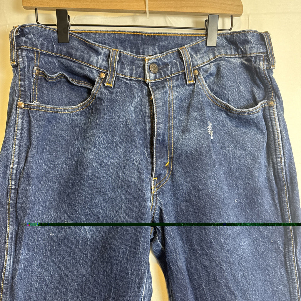 Levi's 537 men's regular fit straight leg jeans in dark wash blue denim, size 32x31