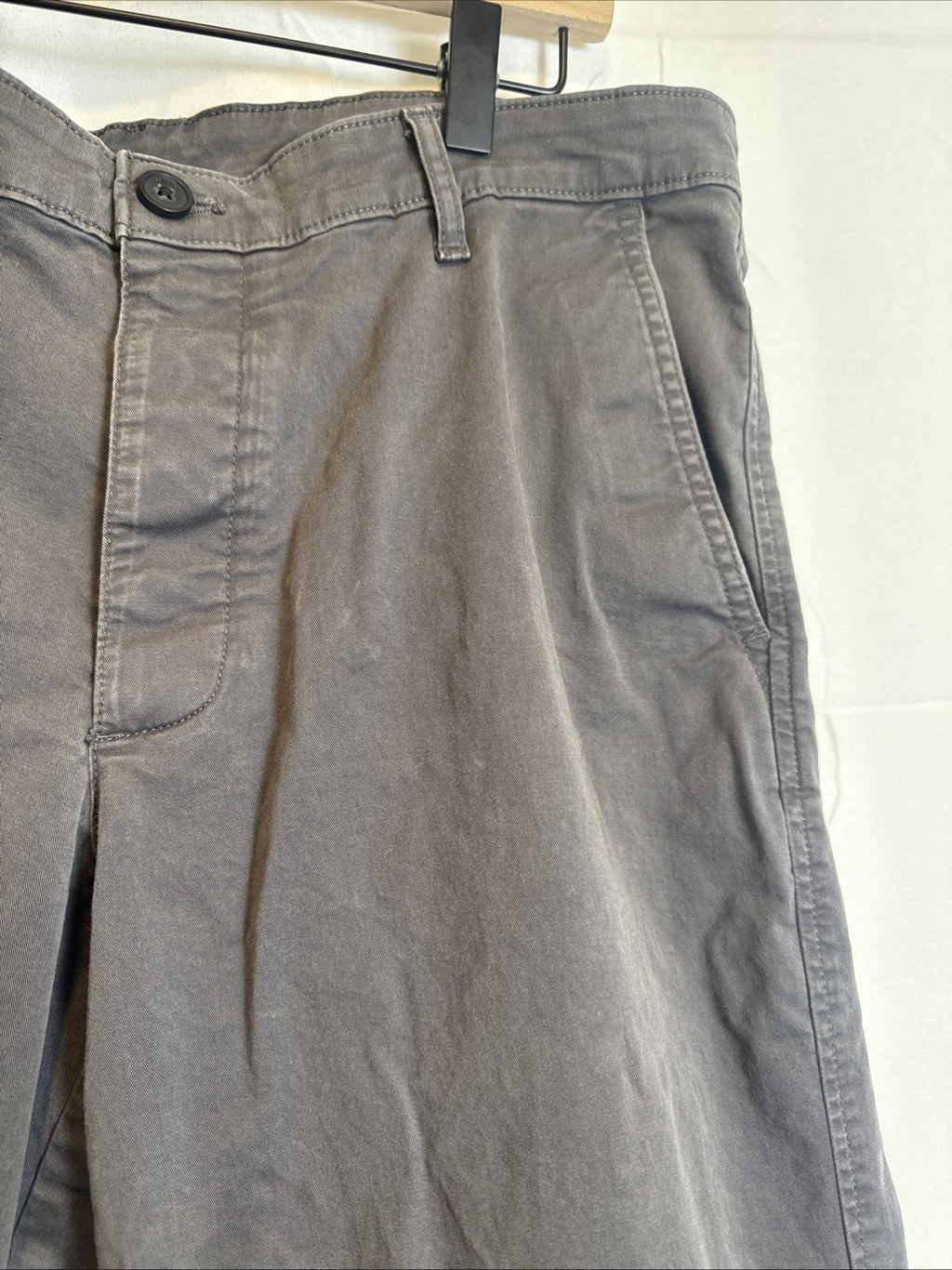 Calvin Klein men's contractor straight leg pants in black and gray, size 34x29.