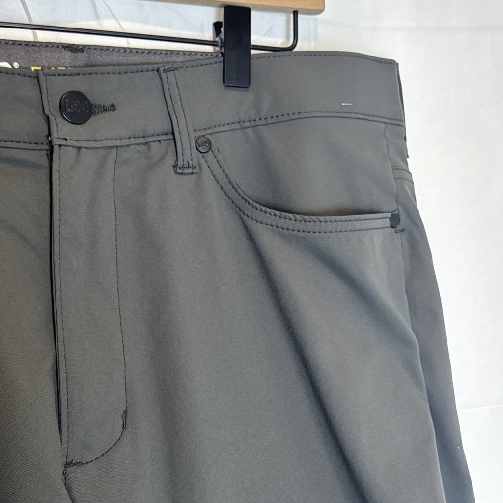 Lee Extreme Motion men's regular straight gray chino pants in size 36x32