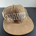 Tan Atlanta Hawks NBA basketball snapback hat featuring the embroidered team logo