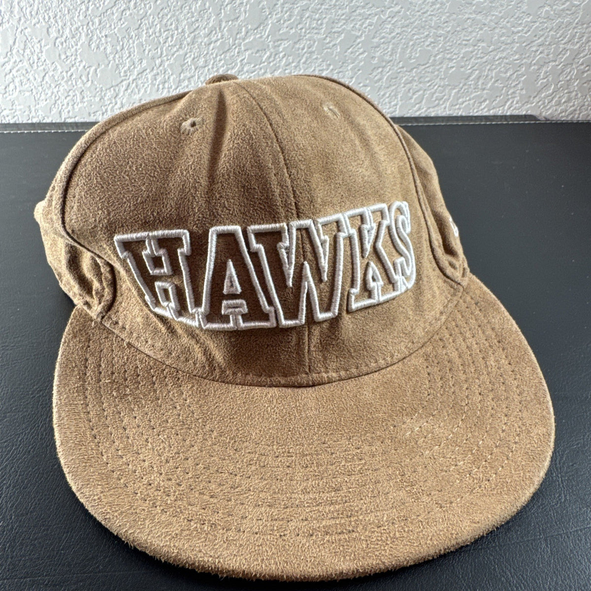 Tan Atlanta Hawks NBA basketball snapback hat featuring the embroidered team logo