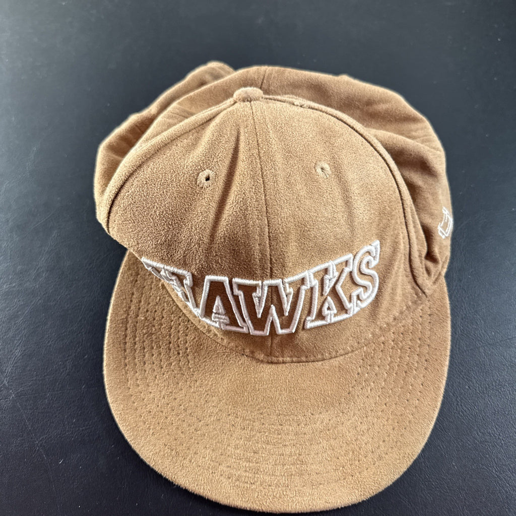 Tan Atlanta Hawks NBA basketball snapback hat featuring the embroidered team logo