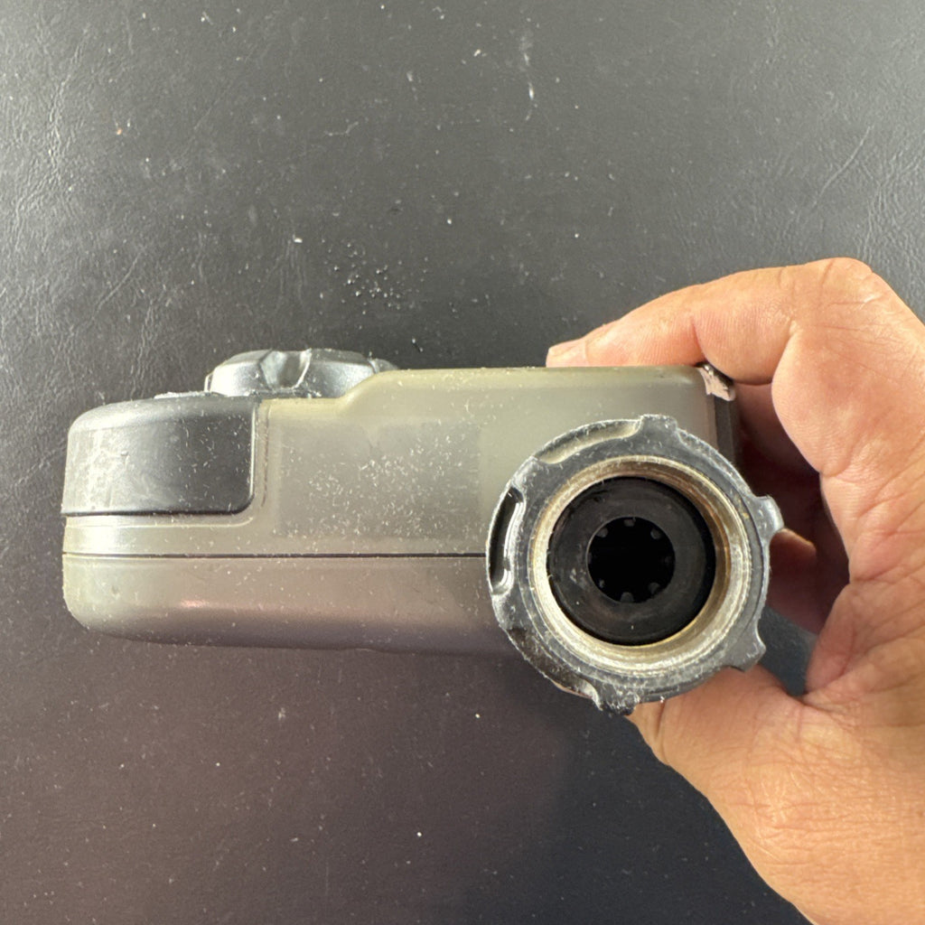 Orbit 1-Outlet Simple Hose Faucet Timer Model 56619 featuring oversized dial and brass connection fitting.