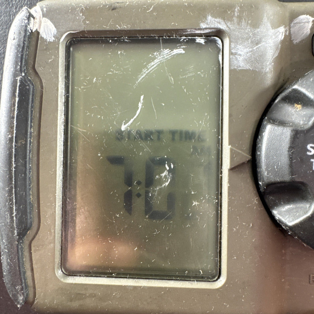 Orbit 1-Outlet Simple Hose Faucet Timer Model 56619 featuring oversized dial and brass connection fitting.