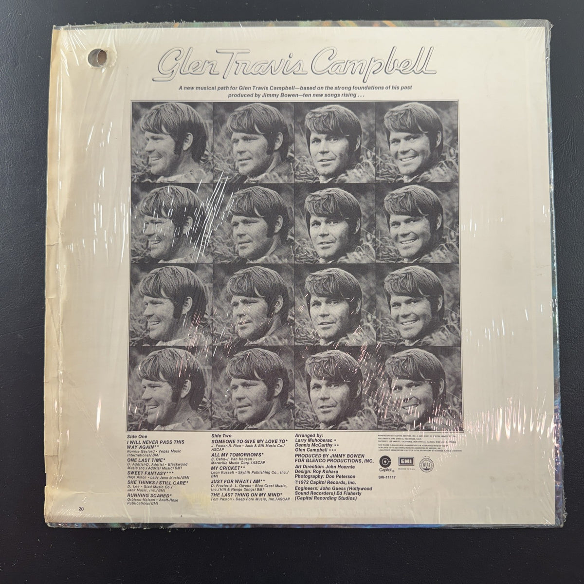 Glen Campbell self-titled vinyl LP album cover in original shrink wrap