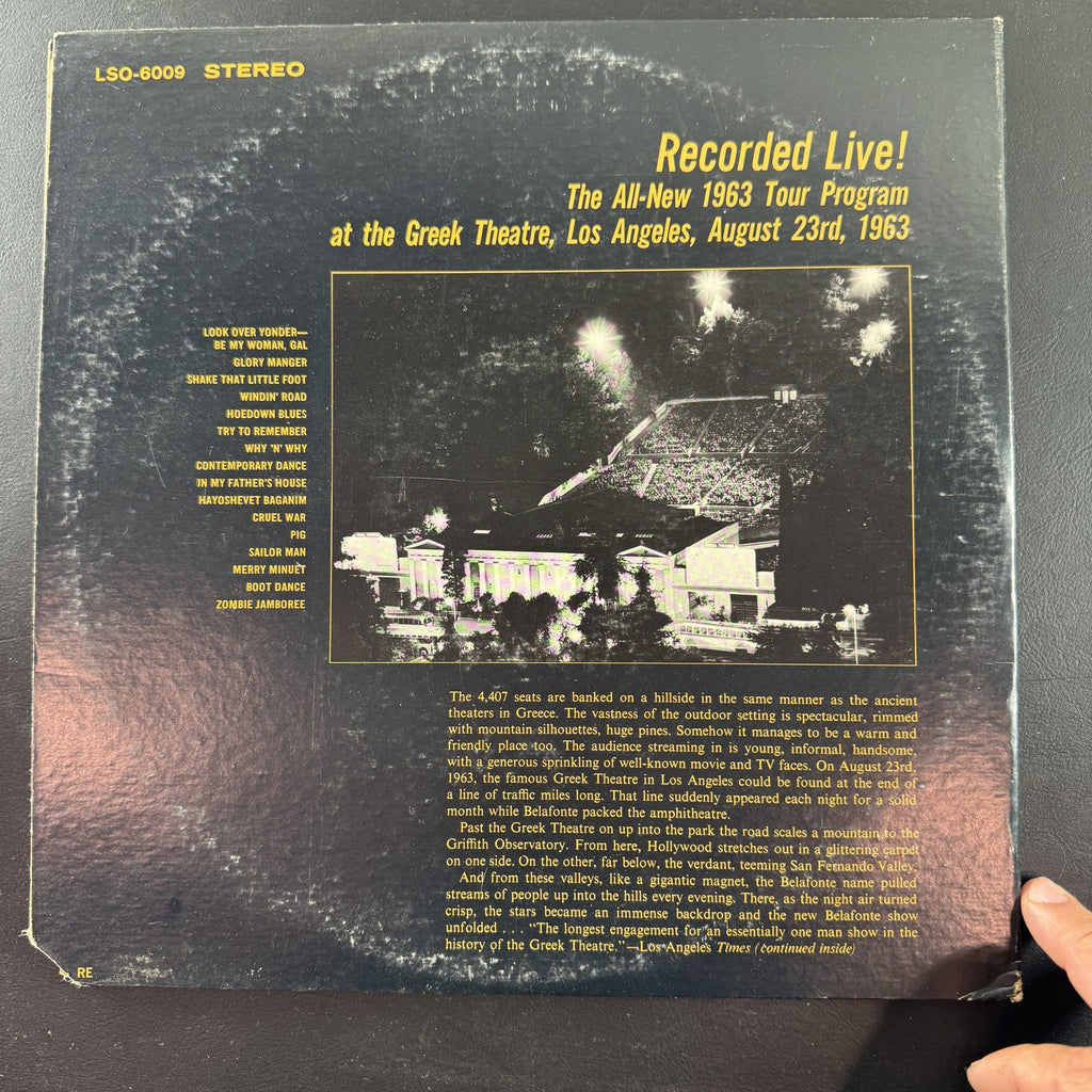 Harry Belafonte Belafonte at the Greek Theatre 1964 double vinyl record album on RCA Victor