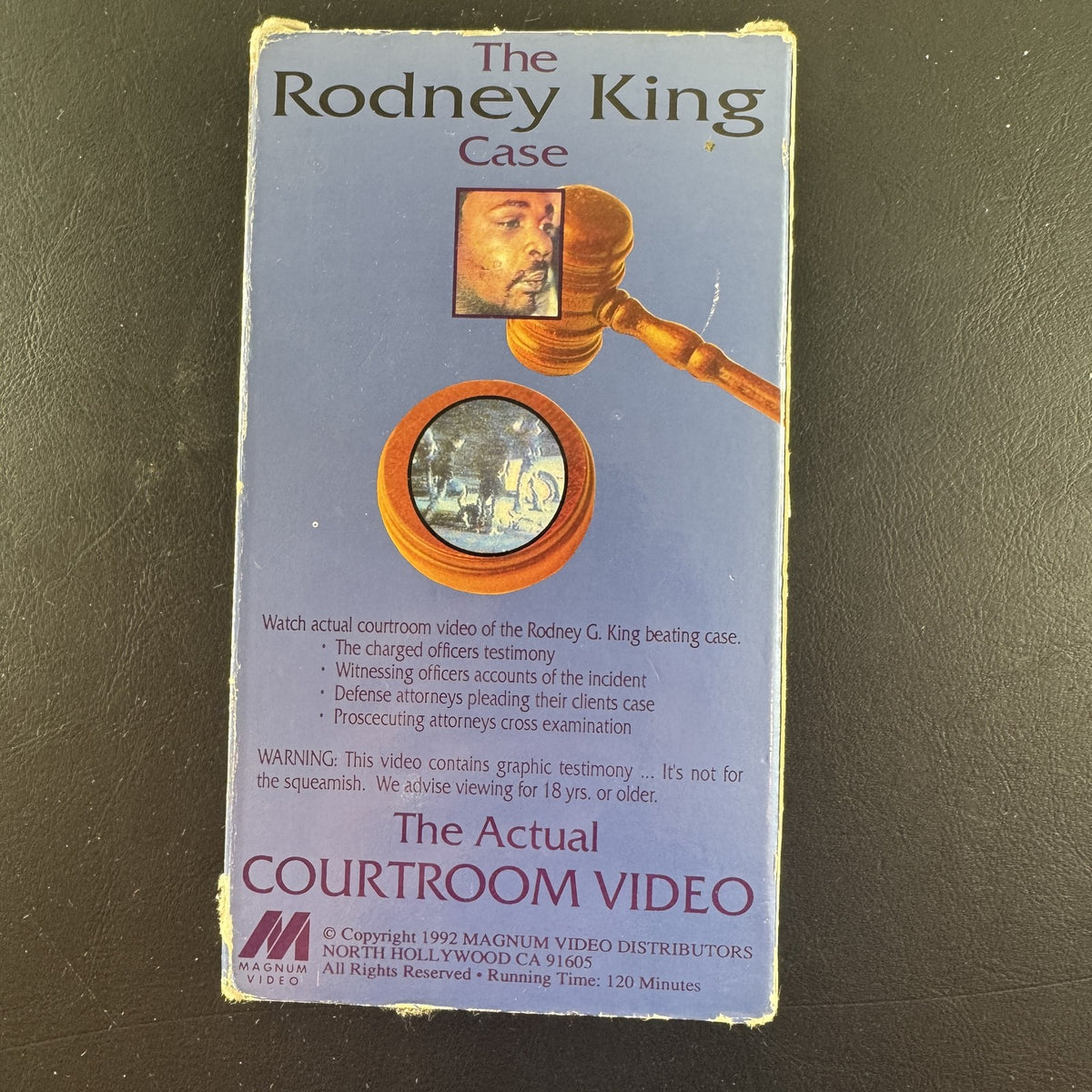 The Rodney King Case: The Actual Courtroom Video VHS Tape 1992 MPI Home Video documentary tape