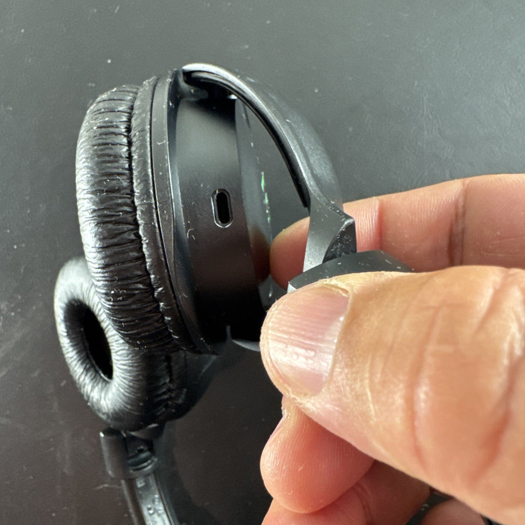 Black JBL Tune 510BT wireless on-ear Bluetooth headphones with foldable design