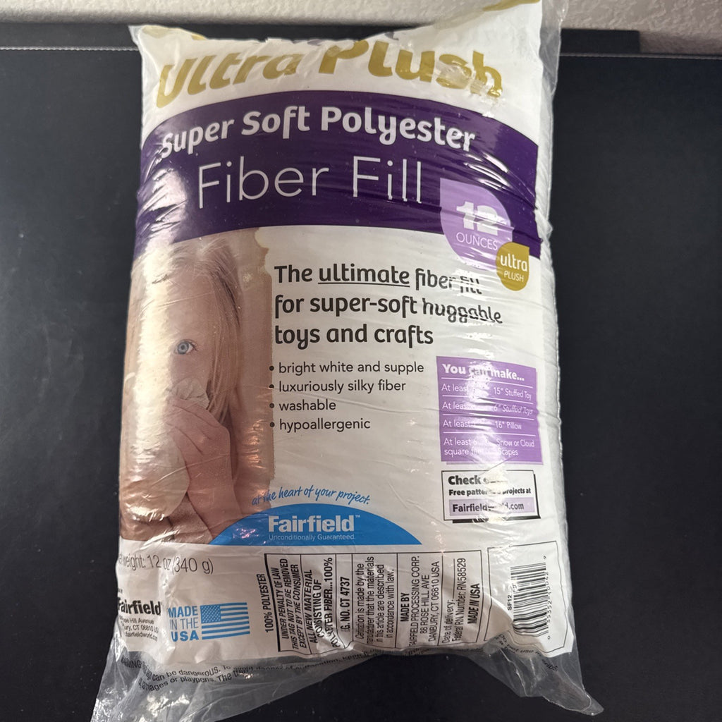 Ultra plush soft polyester fiberfill pillow stuffing made in the USA for sewing and crafts