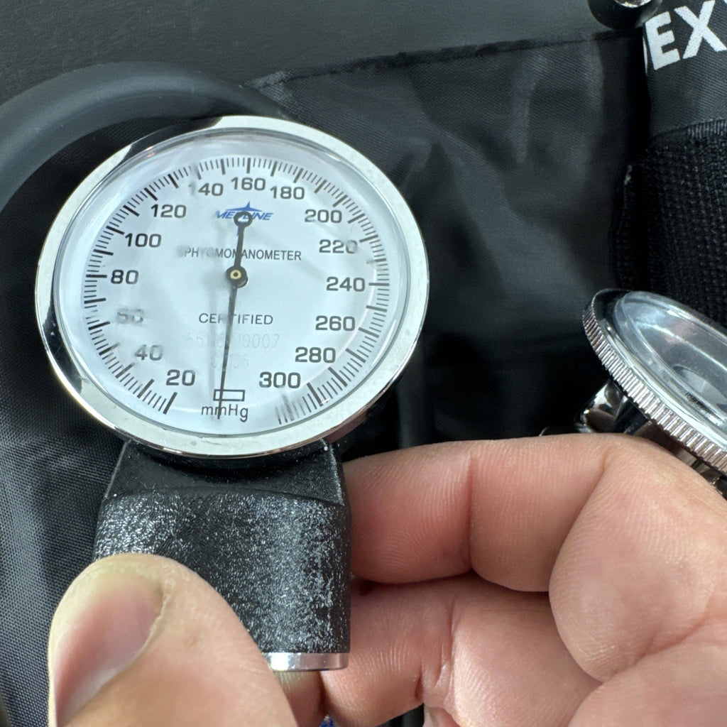 Medline aneroid sphygmomanometer analog blood pressure monitor with black cuff set