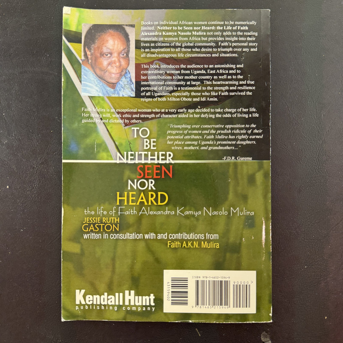 Front cover of To Be Neither Seen Nor Heard second edition paperback biography by Jessie Ruth Gaston.