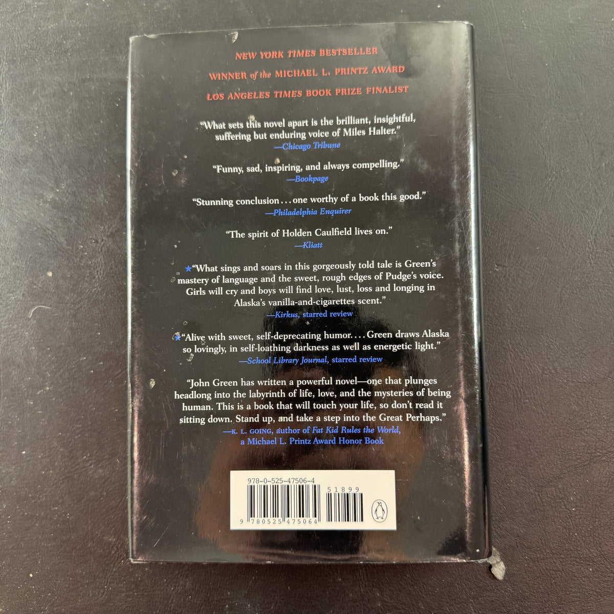 Looking for Alaska paperback book by John Green in very good secondhand condition