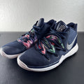 Nike Kyrie 5 Galaxy kids mid top basketball shoes in navy blue, size 6Y