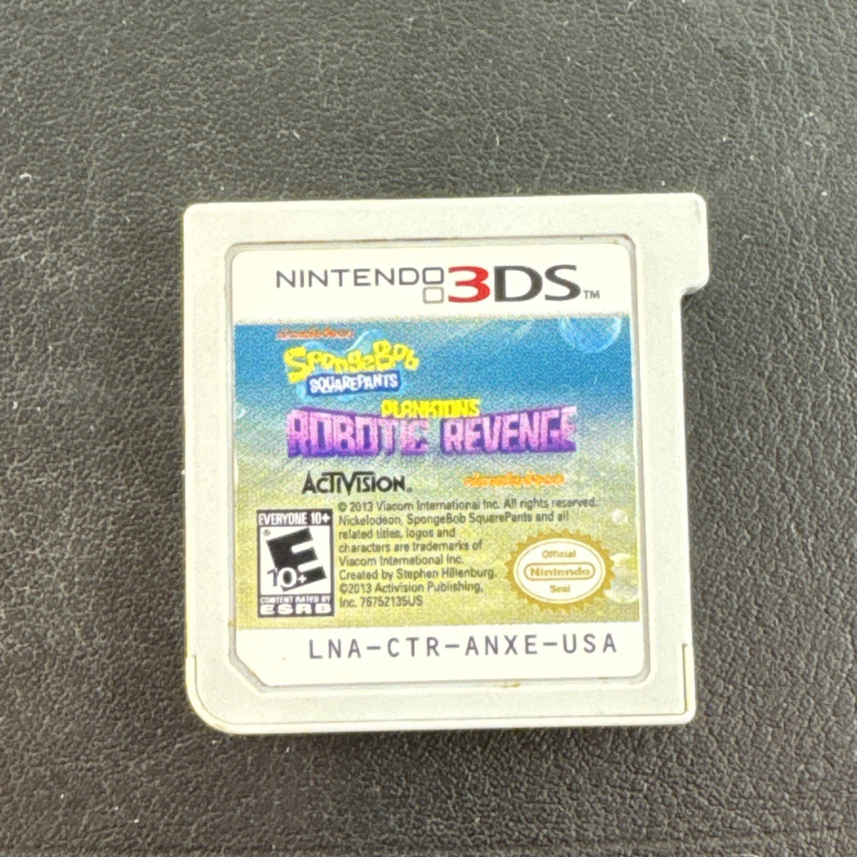SpongeBob SquarePants Plankton's Robotic Revenge Nintendo 3DS game cartridge