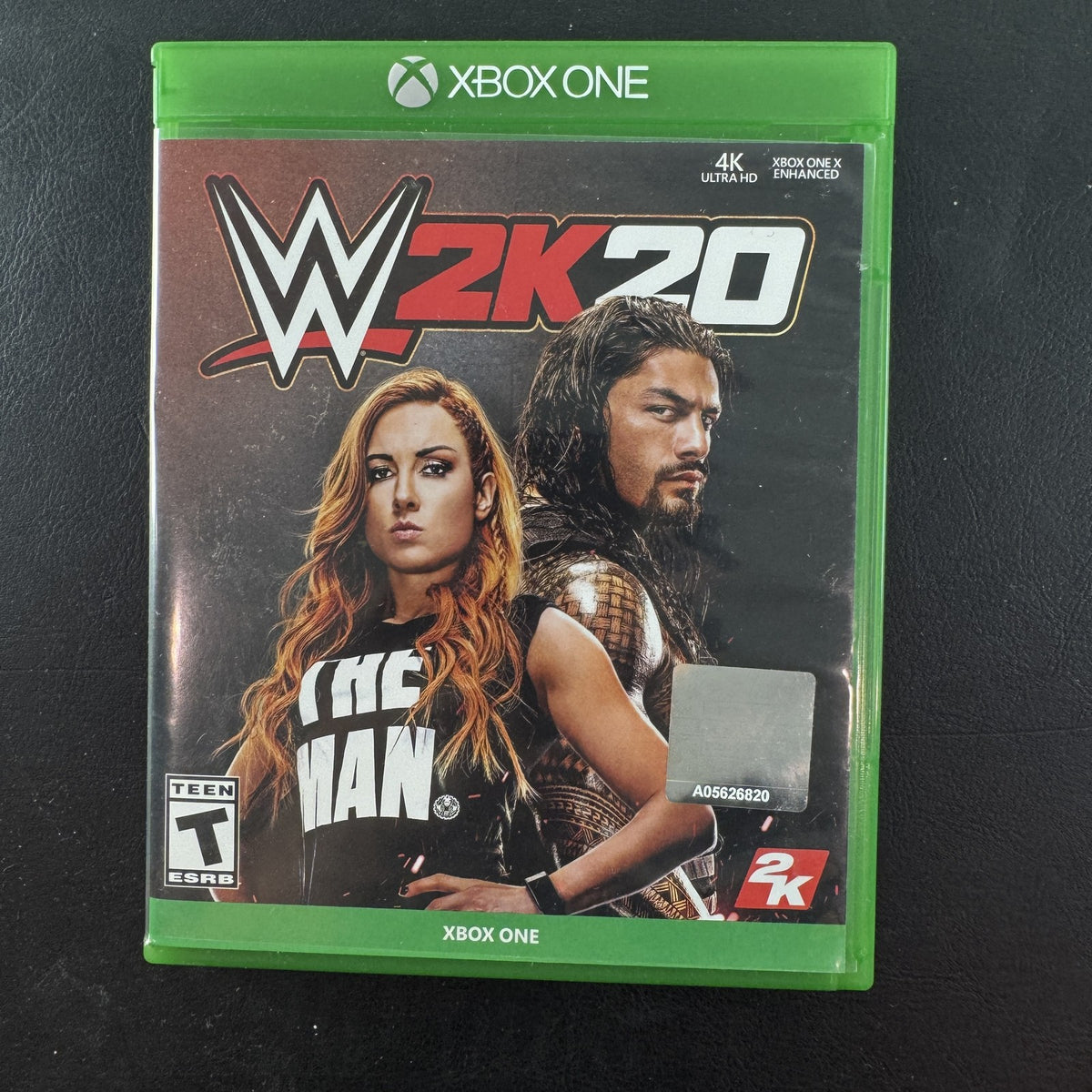 WWE 2K20 video game case and disc for Microsoft Xbox One by 2K Sports