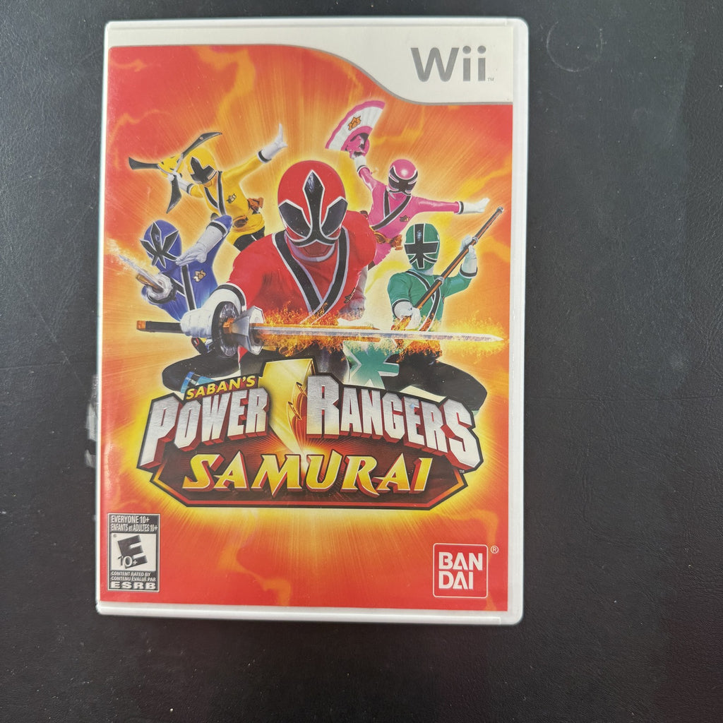 Saban's Power Rangers Samurai Nintendo Wii game disc and case by Namco Bandai