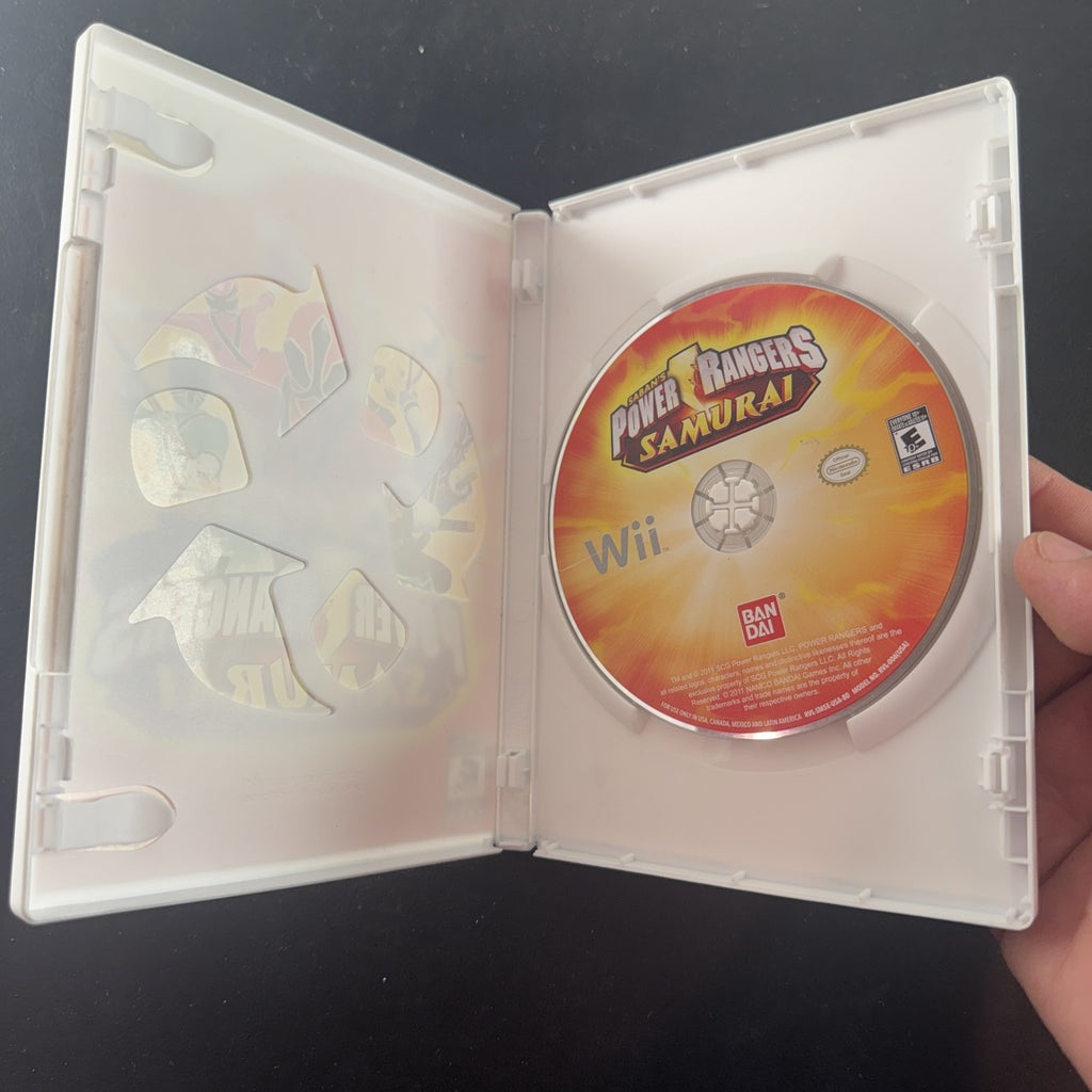 Saban's Power Rangers Samurai Nintendo Wii game disc and case by Namco Bandai