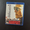 Rampart Blu-ray movie cover starring Woody Harrelson in the 2011 crime drama.