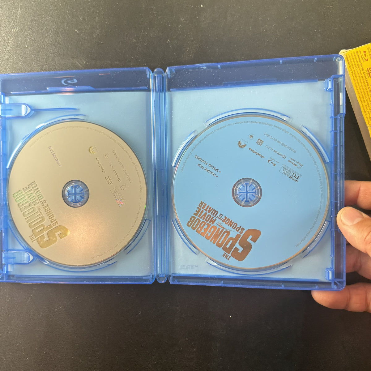 The SpongeBob Movie Sponge Out of Water Blu-ray and DVD combo case cover.