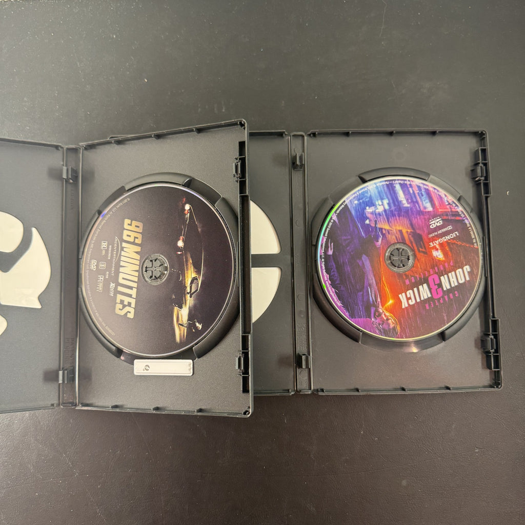 John Wick Chapter 3 Parabellum and 96 Minutes DVD movie lot in original cases