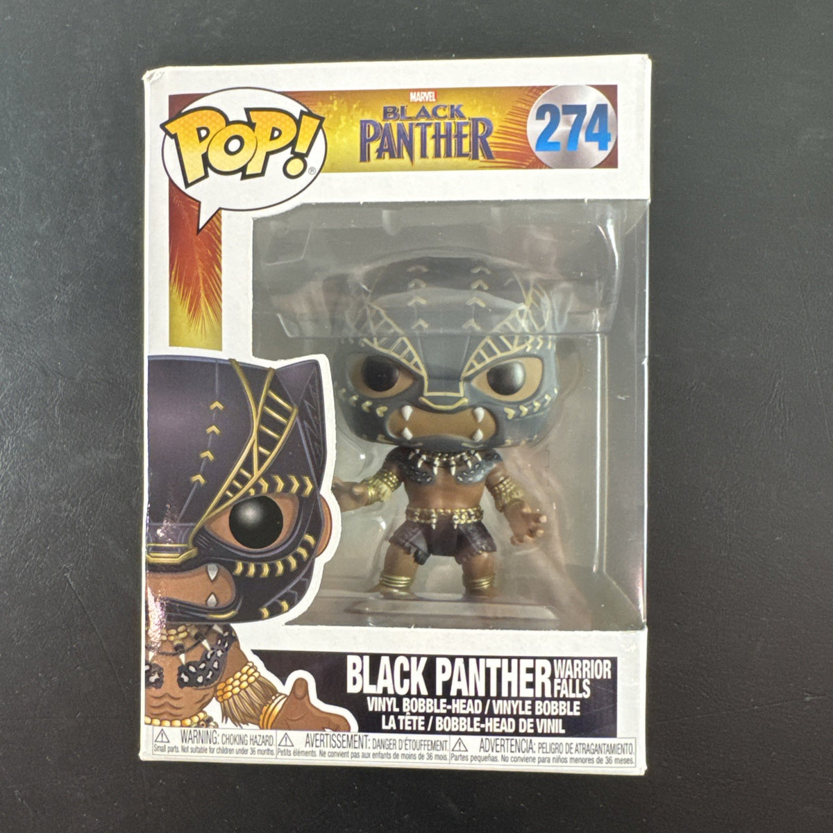Funko Pop! Marvel Black Panther Warrior Falls #274 vinyl figure, Marvel Collector Corps exclusive.