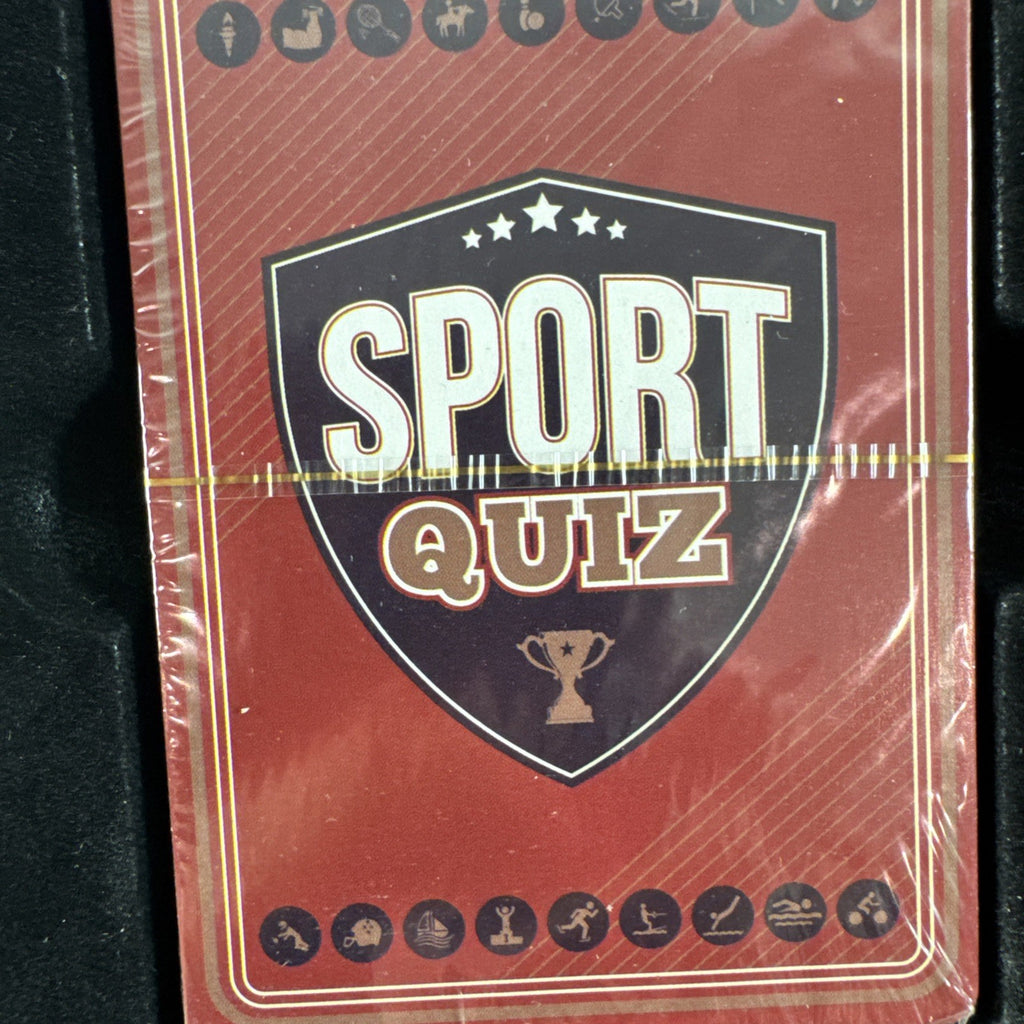 Brand new Sports Quiz trivia card game in a tin featuring 50 cards and 100 questions.
