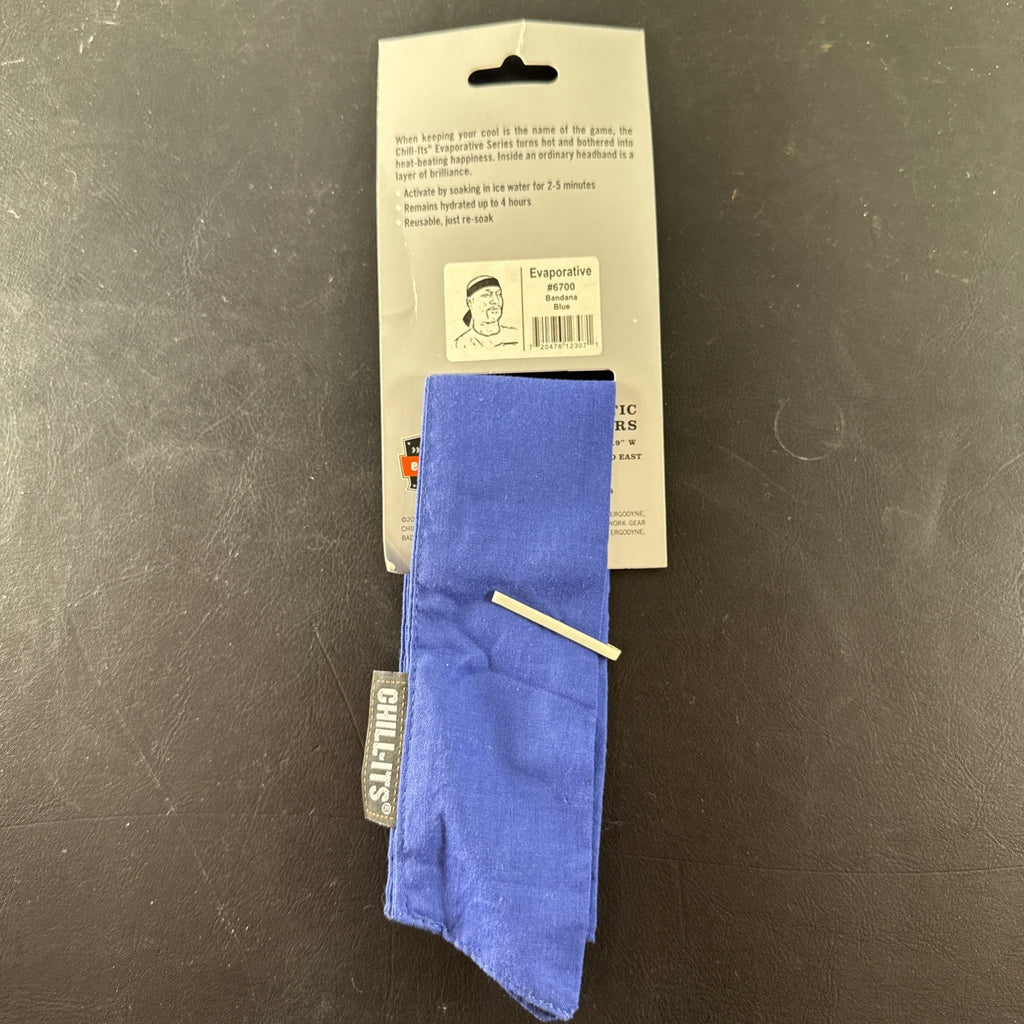 Ergodyne Chill-Its 6700 evaporative cooling triangle bandana 2-pack with tie closure in brand new condition