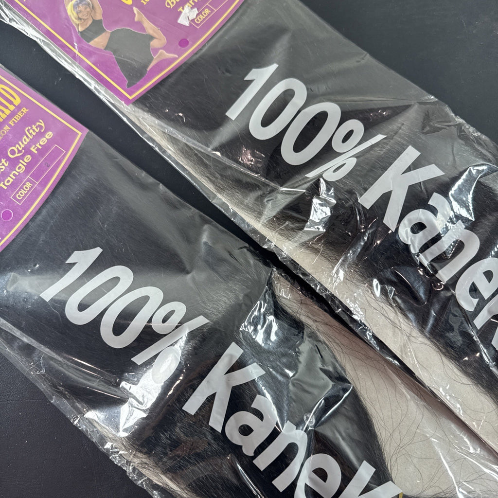 Eve Fine Hair Collection 100% Kanekalon jumbo braiding hair extensions in shade Color 2 dark brown, set of 2 packs.